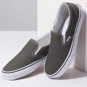 Charcoal Grey Slip On Vans